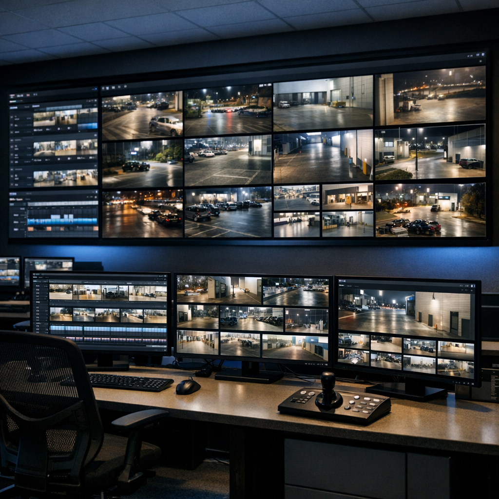 Modern security control room