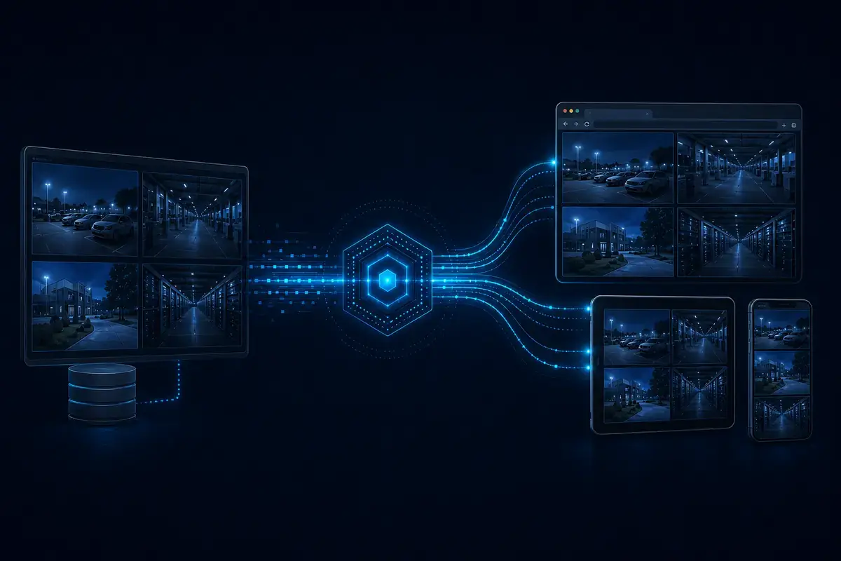 XProtect video delivered to browsers and mobile devices using WebRTC HLS or LL-HLS