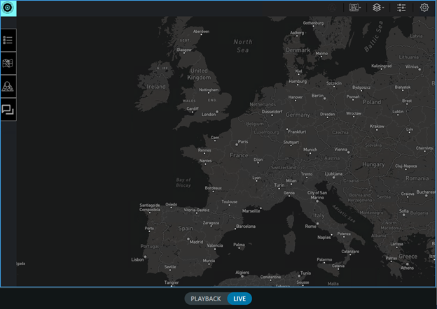 Map view showing Europe