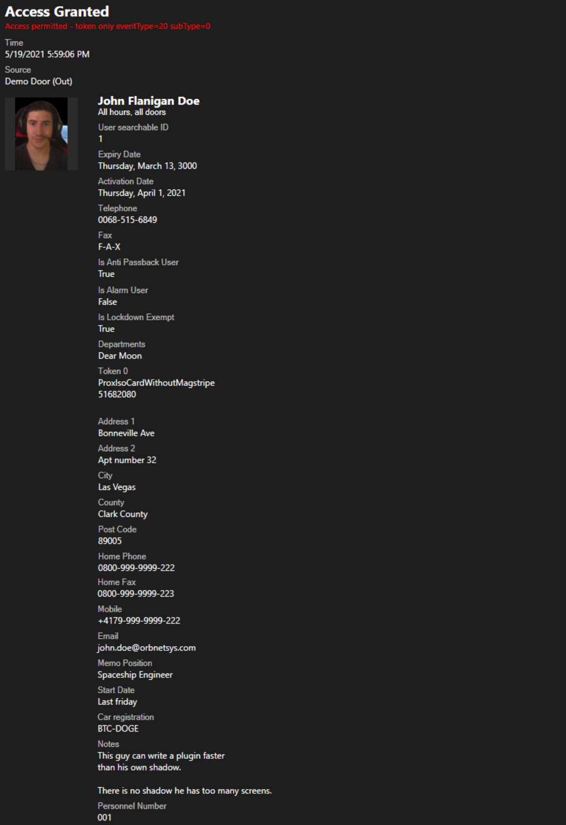 Personnel Information