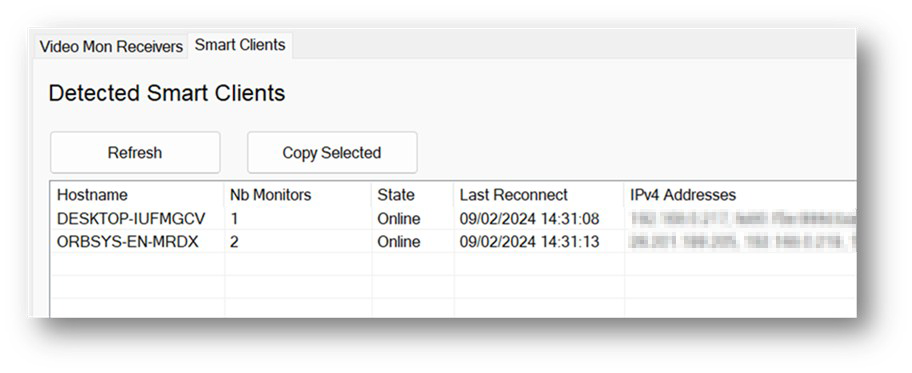 View all connected Smart Clients